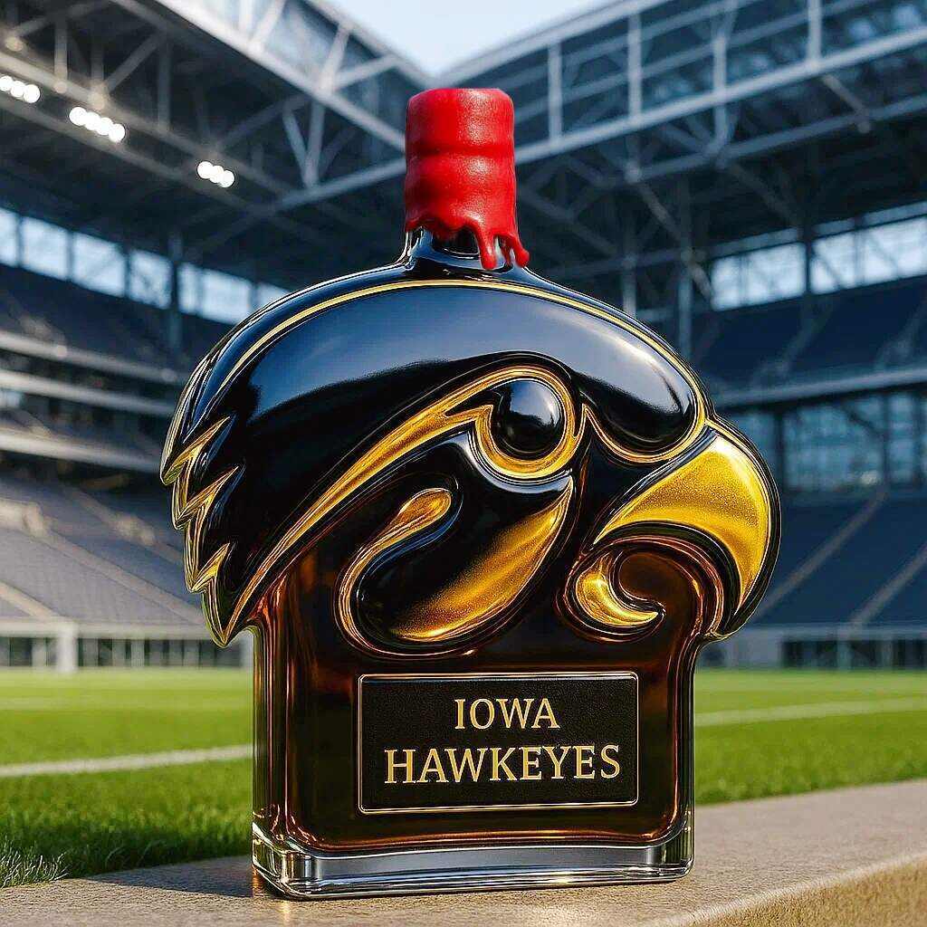 Iowa Hawkeyes Whiskey Bottle-Storyflask