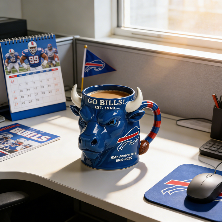 Buffalo Bills 65th Anniversary Ceramic Mug - A Unique Combination of Function and Fandom