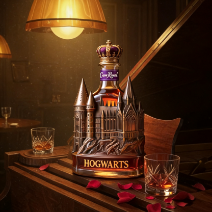 Hogwarts Castle Crown Royal Whiskey Bottle - Unveil A Truly Magical Addition to Your Collection-Storyflask