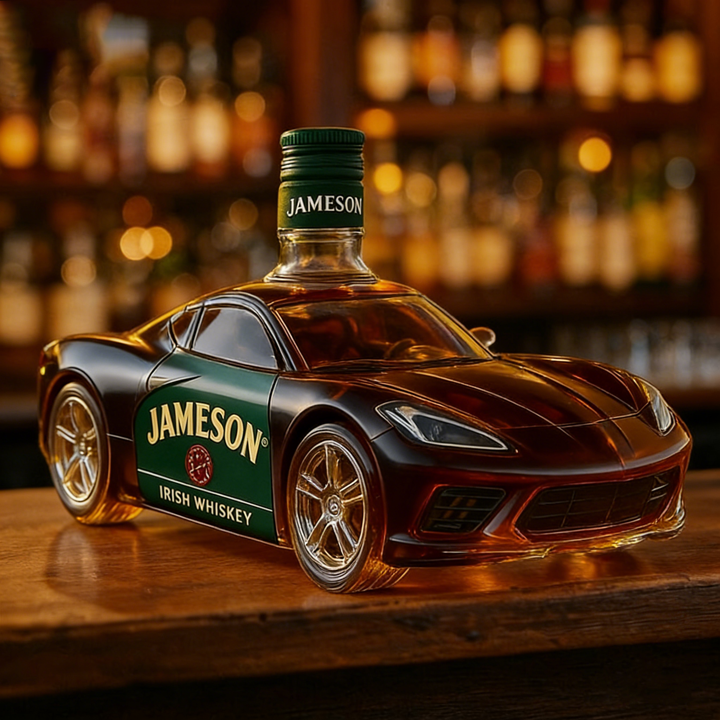 Chevrolet Corvette C8 Whiskey Bottle - Unique Automotive Design Glass Decanter