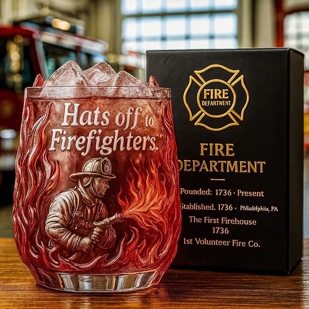 Firefighter Tribute Whisky Glass-Storyflask