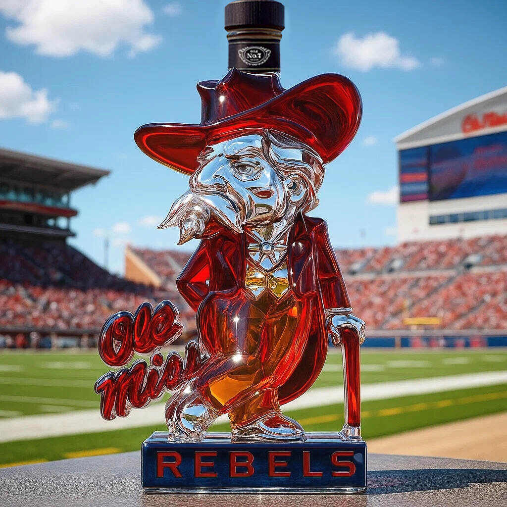 Ole Miss Rebels Whiskey Bottle-Storyflask
