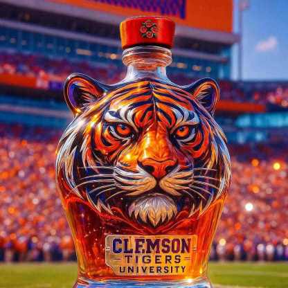 Clemson Tigers Whiskey Bottle-Storyflask