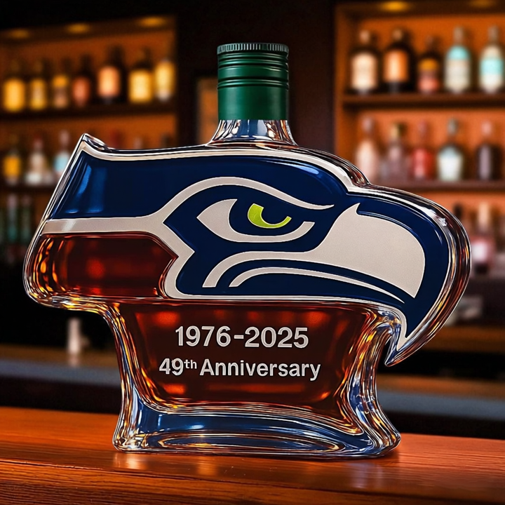 Seattle Seahawks 49th Anniversary Whiskey Bottle - The Ultimate Collectible for The Devoted Seahawks Fan