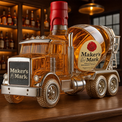 Cement Mixer Truck Whiskey Bottle -  Creative Leak-Proof Empty Wine Carafe Liquor Dispenser