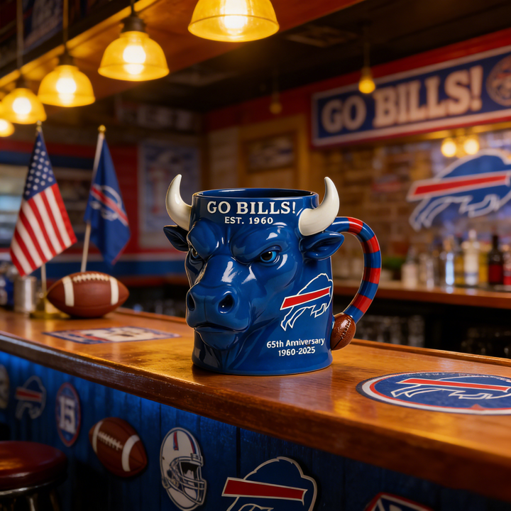 Buffalo Bills 65th Anniversary Ceramic Mug - A Unique Combination of Function and Fandom