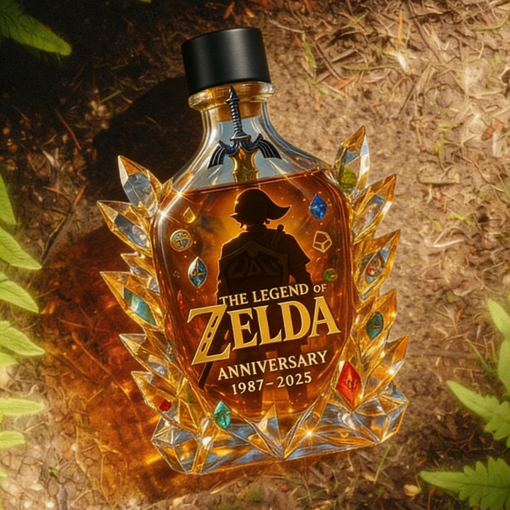 The Dazzling Legend Of Zelda 38th Anniversary 1987-2025 Whisky Bottle - A Masterpiece in Crystal & Spirit-Storyflask