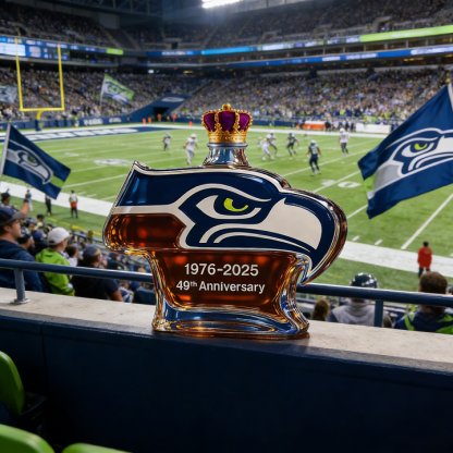 Seattle Seahawks 49th Anniversary Whiskey Bottle - The Ultimate Collectible for The Devoted Seahawks Fan