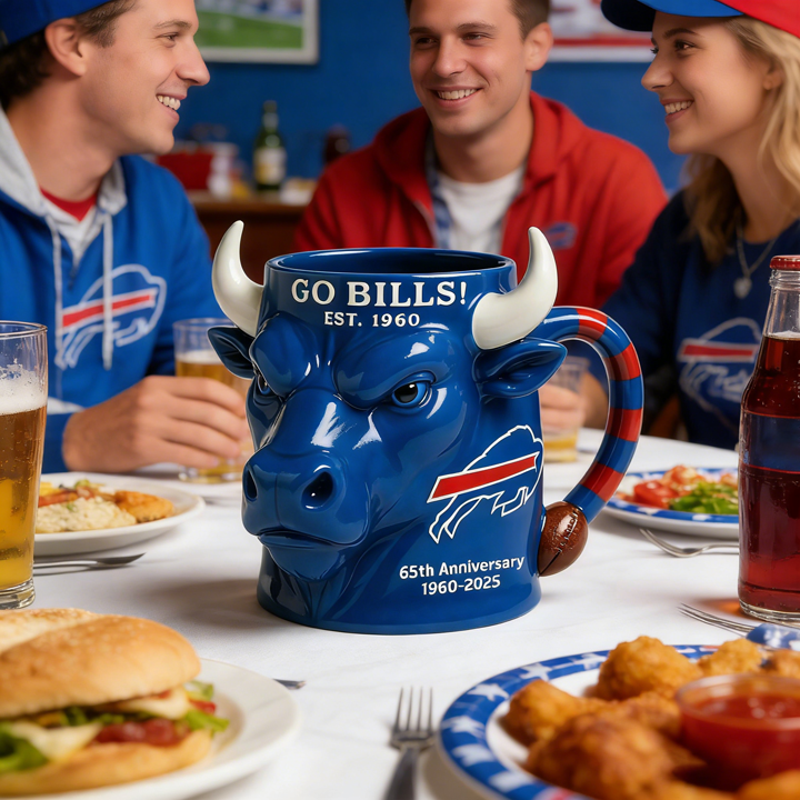 Buffalo Bills 65th Anniversary Ceramic Mug - A Unique Combination of Function and Fandom
