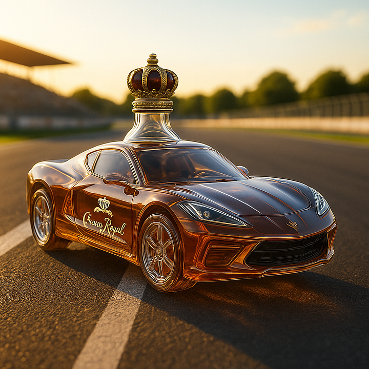 Chevrolet Corvette C8 Whiskey Bottle - Unique Automotive Design Glass