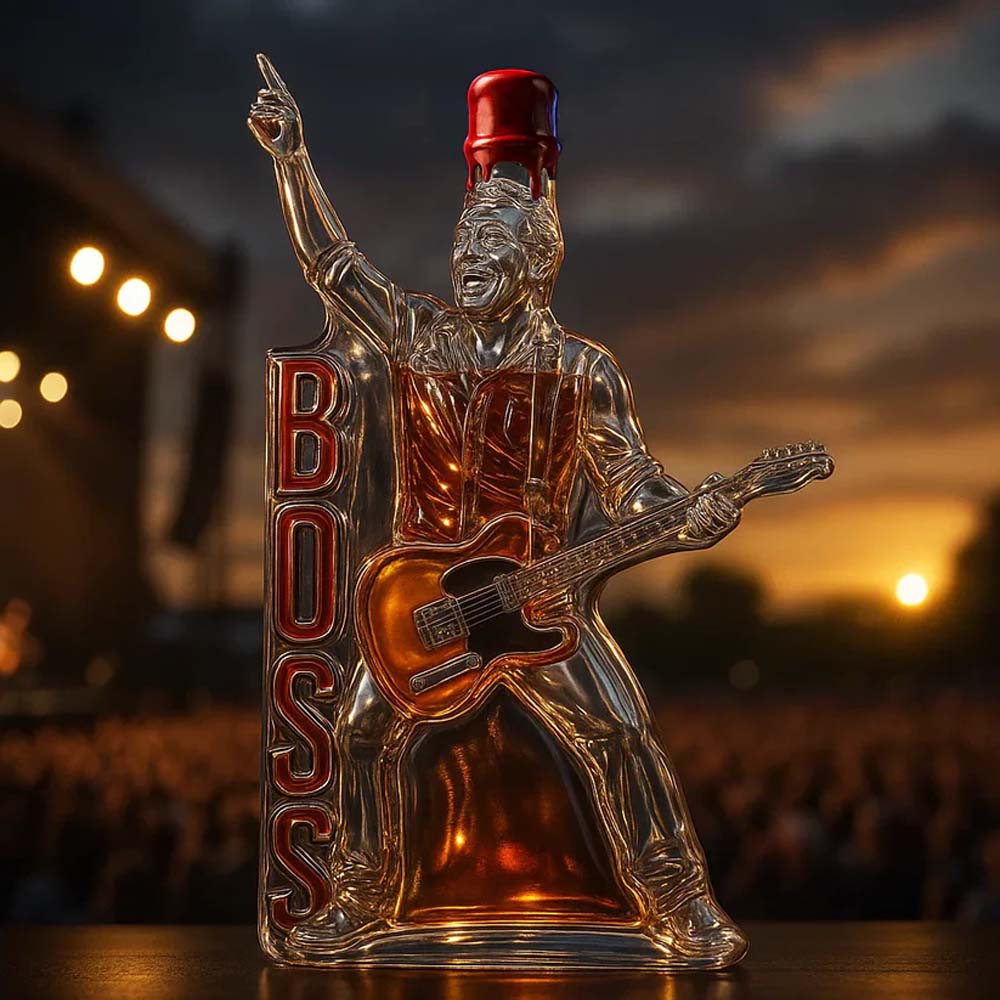 The Boss Bruce Springsteen Whiskey Bottle-Storyflask