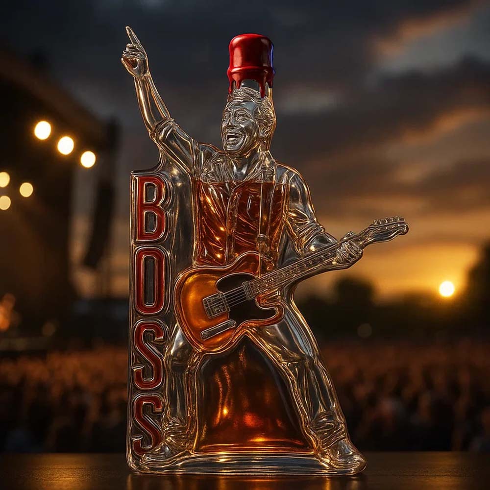 The Boss Bruce Springsteen Whiskey Bottle-Storyflask