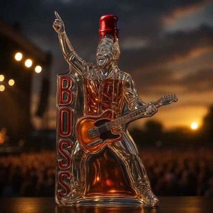 The Boss Bruce Springsteen Whiskey Bottle-Storyflask