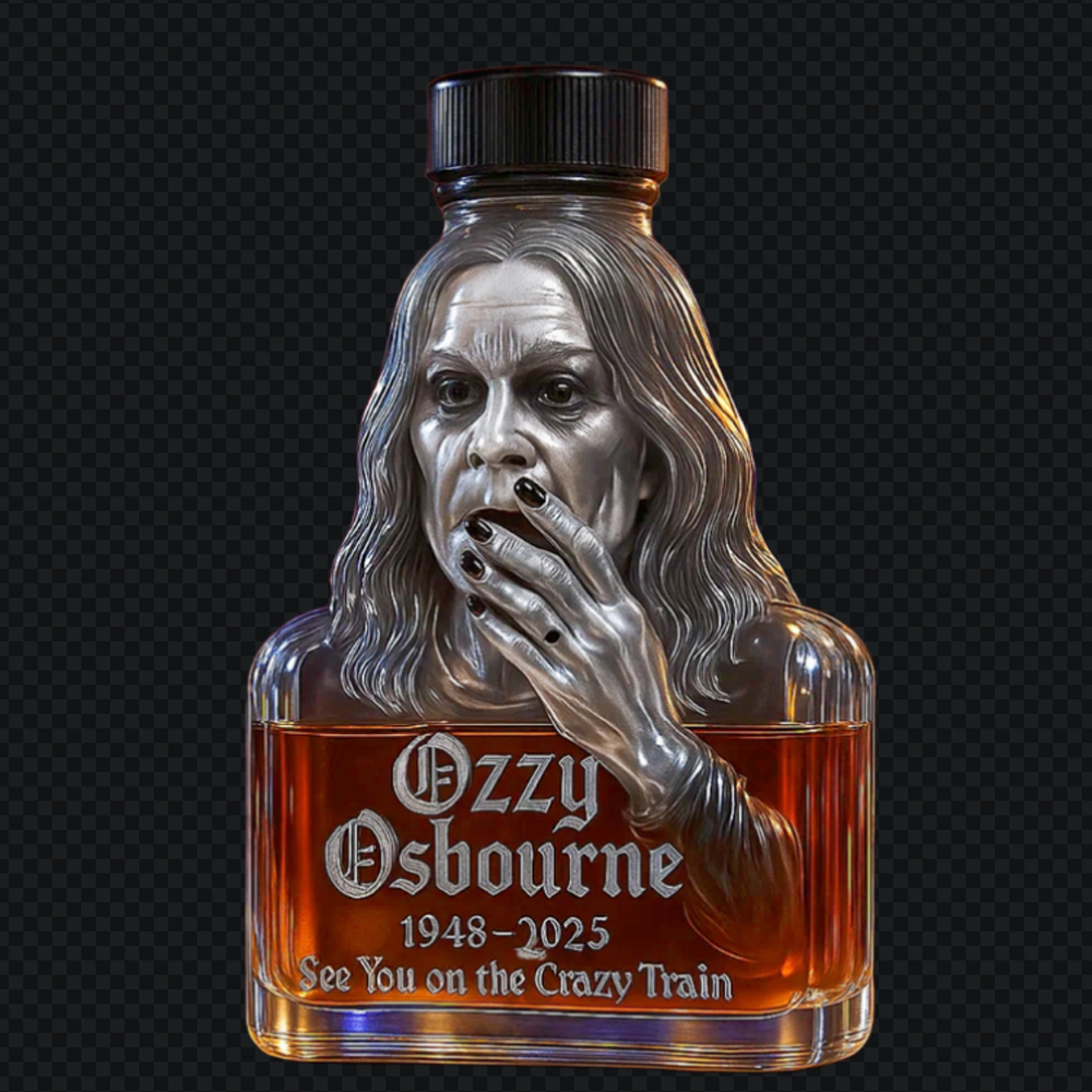 Ozzy See You on the Crazy Train Whiskey Bottle-Storyflask