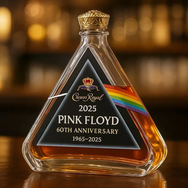 Pink & Floyds 60th DSOTM Whiskey Lead-Free Glass Bottle-Storyflask