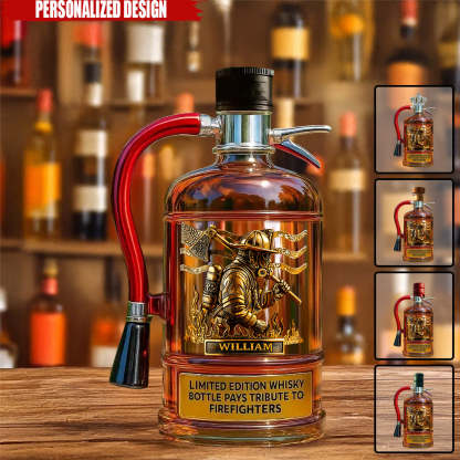 Personalized Firefighter Tribute Limited Edition Whiskey Bottle-Storyflask
