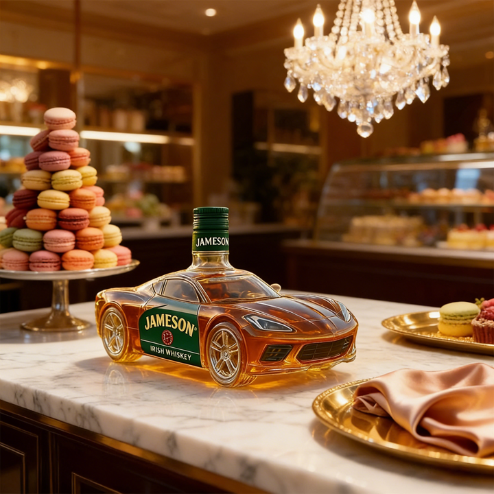 Chevrolet Corvette C8 Whiskey Bottle - Unique Automotive Design Glass Decanter