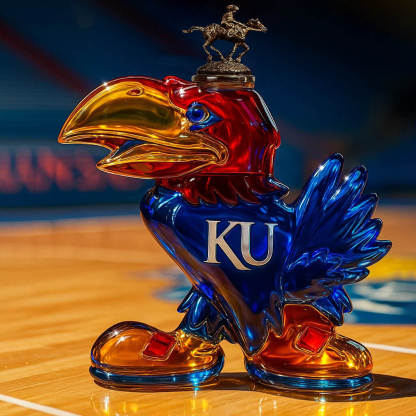 KU Jayhawk Whisky Bottle-Storyflask