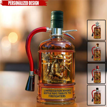 Personalized Firefighter Tribute Limited Edition Whiskey Bottle-Storyflask