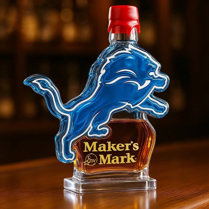 Detroit Lions Custom Whiskey Bottle - Combining Sporty Spirit with the Elegance of Whisky