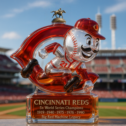 Cincinnati Reds Whiskey Bottle-Storyflask