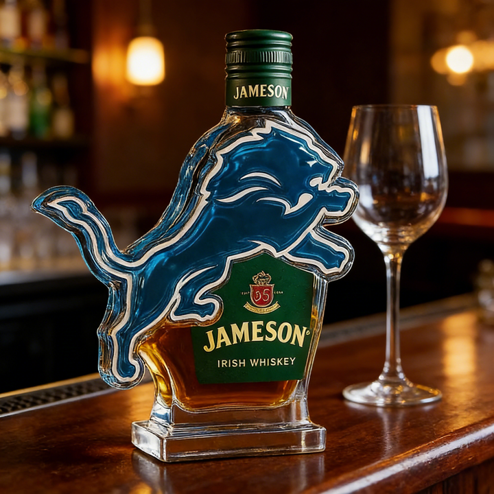 Detroit Lions Custom Whiskey Bottle - Combining Sporty Spirit with the Elegance of Whisky