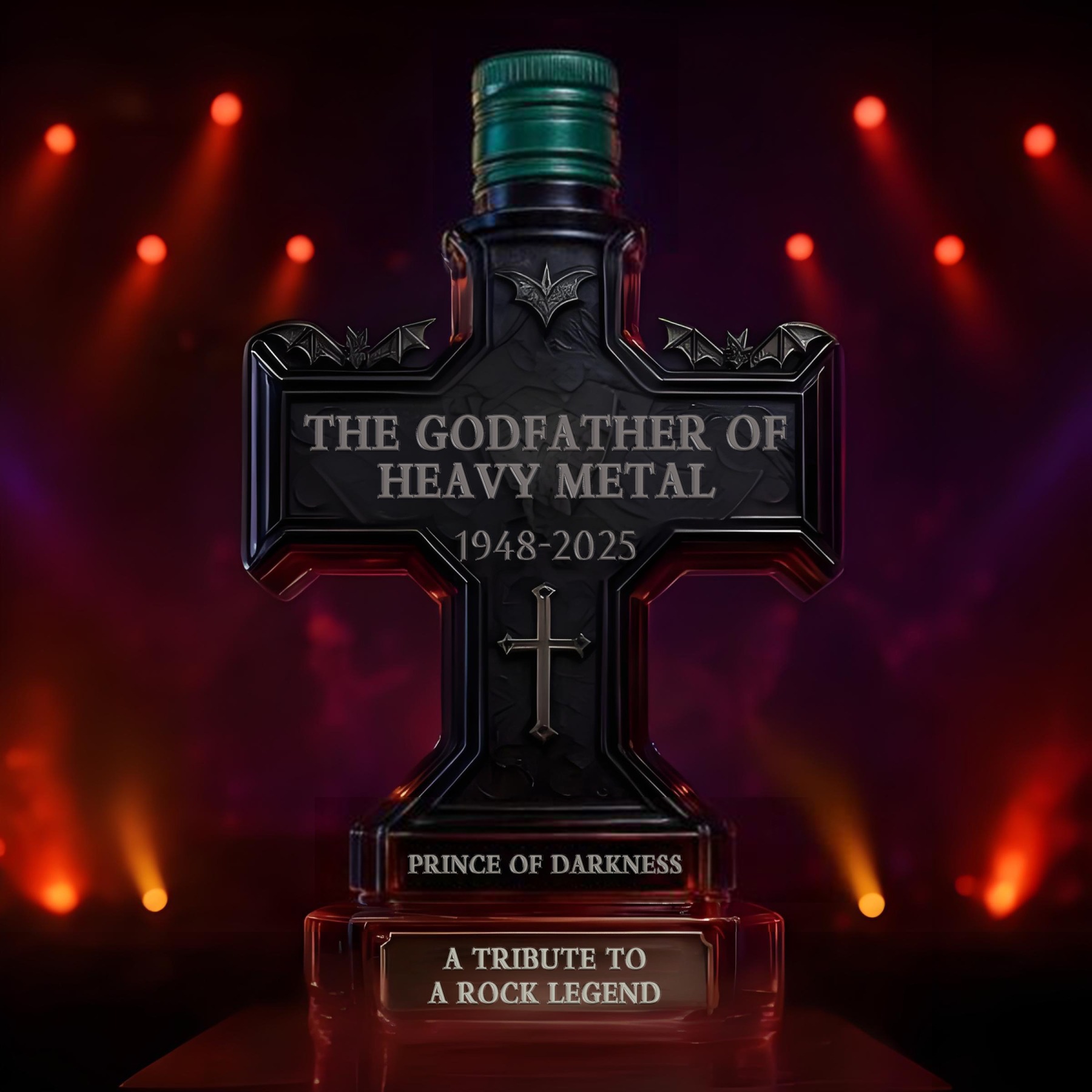 🕯️Ozzy Osbourne Final Tour Memorial Whiskey Bottle-Storyflask