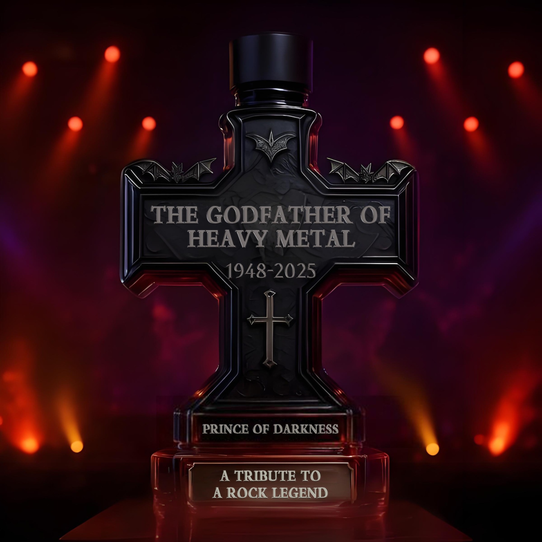 🕯️Ozzy Osbourne Final Tour Memorial Whiskey Bottle-Storyflask