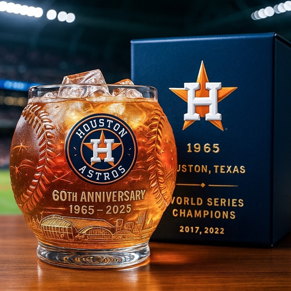 Houston Astros 60th Anniversary Collector Glass-Storyflask