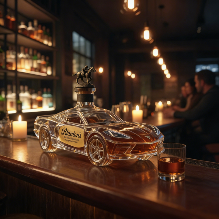 Chevrolet Corvette C8 Whiskey Bottle - Unique Automotive Design Glass Decanter