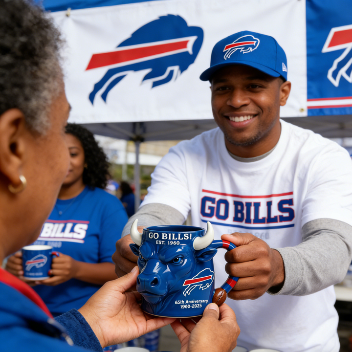 Buffalo Bills 65th Anniversary Ceramic Mug - A Unique Combination of Function and Fandom