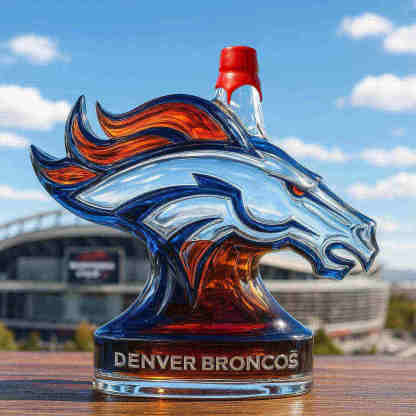 Denver Broncos whiskey bottle-Storyflask