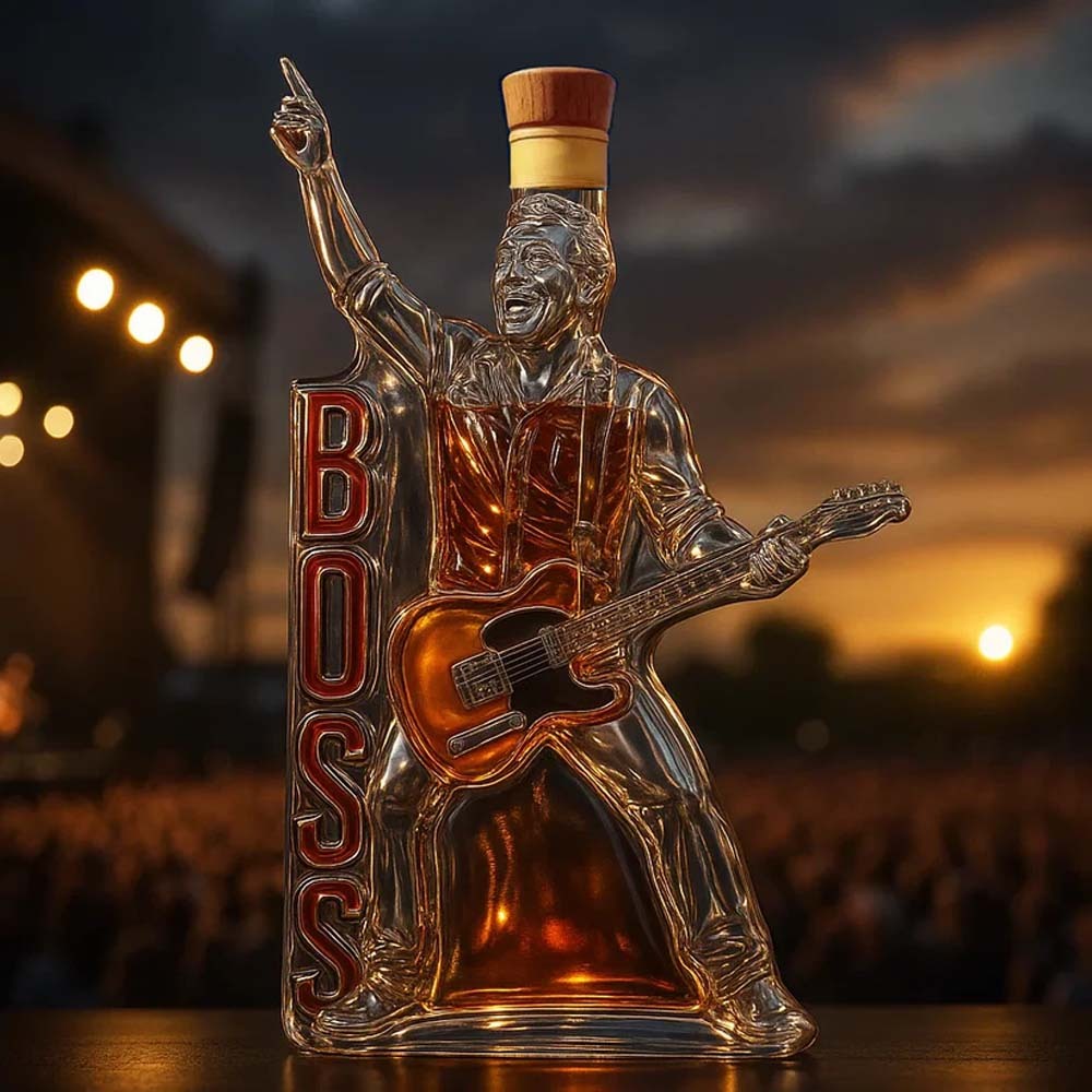 The Boss Bruce Springsteen Whiskey Bottle-Storyflask