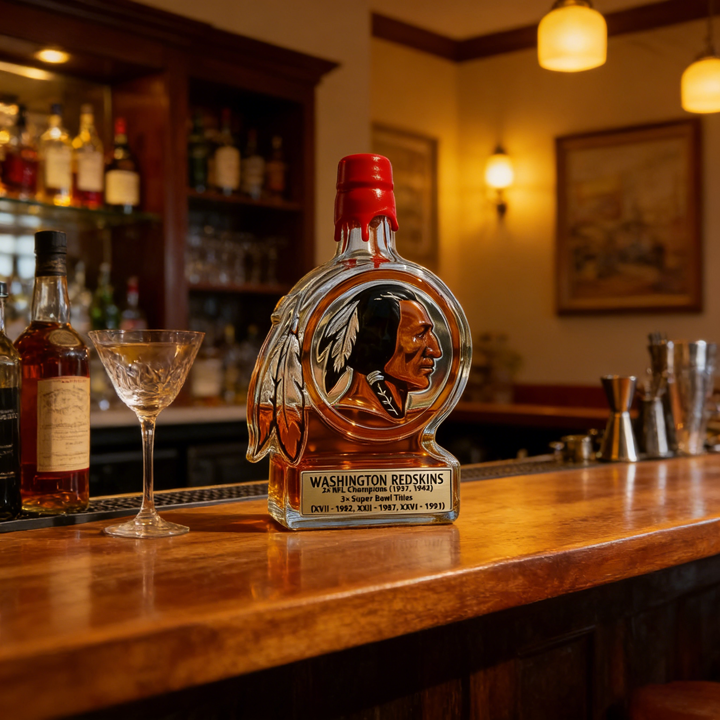 Washington Redskins Whiskey Bottle - 2x NFL & 3x Super Bowl Champions Commemorative Collectible