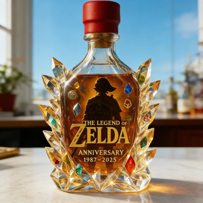The Dazzling Legend Of Zelda 38th Anniversary 1987-2025 Whisky Bottle - A Masterpiece in Crystal & Spirit-Storyflask