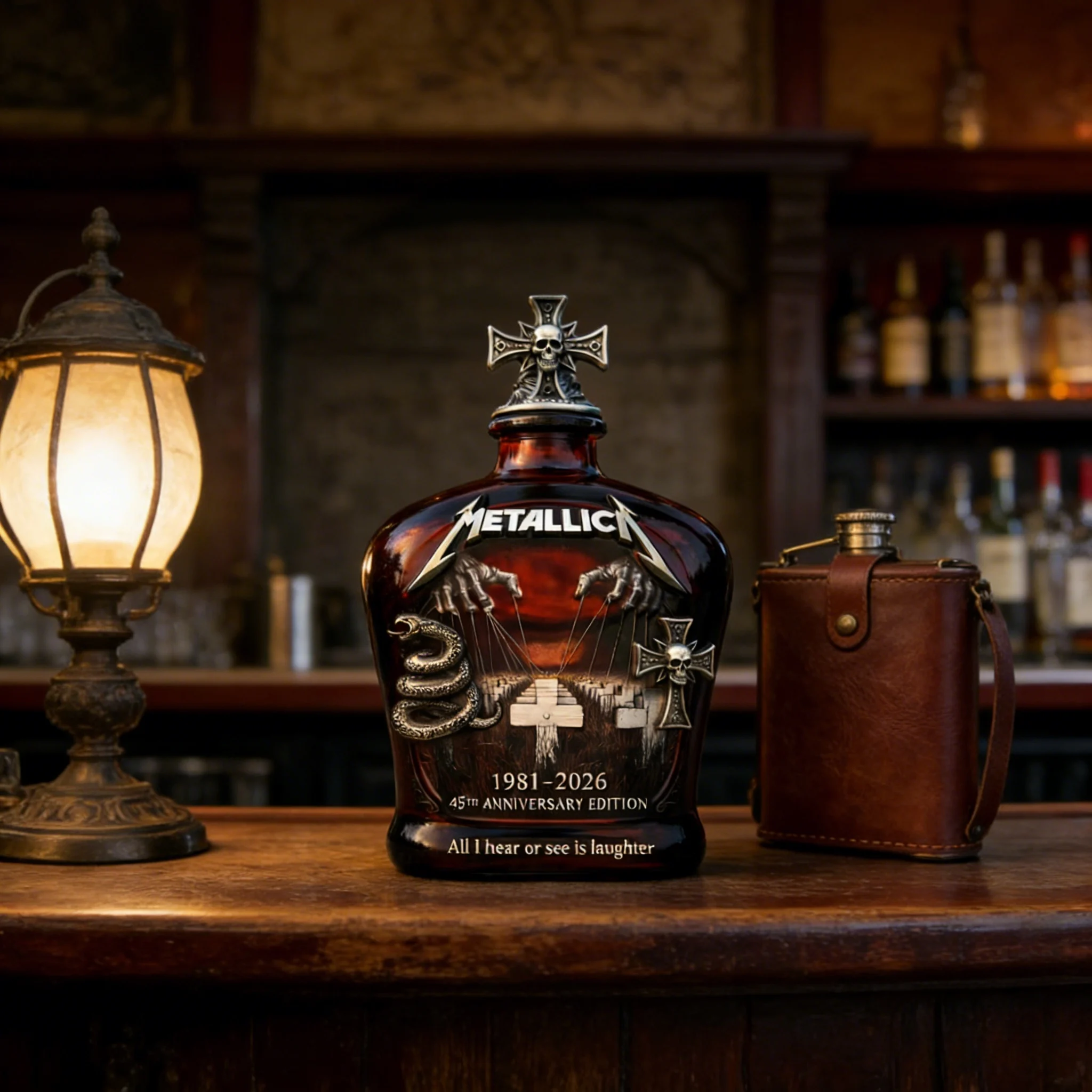 🔥Last Day 50% OFF -🥂The Metal Gods 1981-2026 45th Anniversary Whisky Bottle