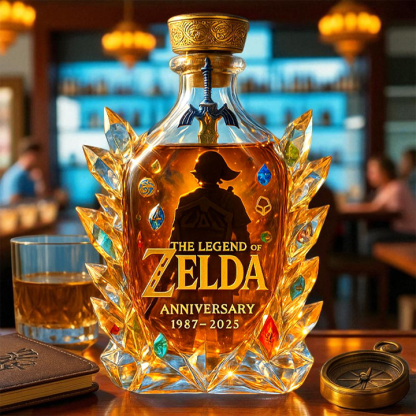 The Dazzling Legend Of Zelda 38th Anniversary 1987-2025 Whisky Bottle - A Masterpiece in Crystal & Spirit-Storyflask