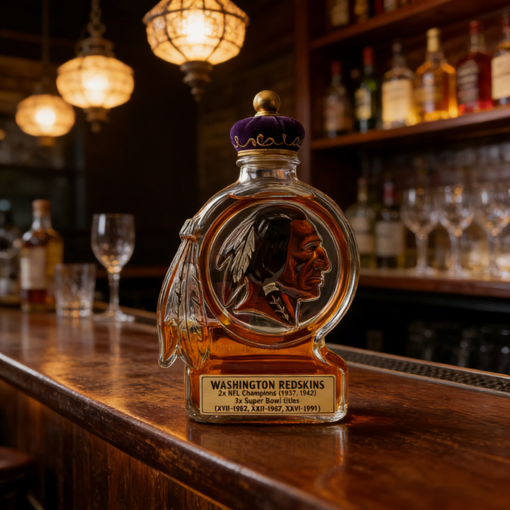 Washington Redskins Whiskey Bottle - 2x NFL & 3x Super Bowl Champions Commemorative Collectible