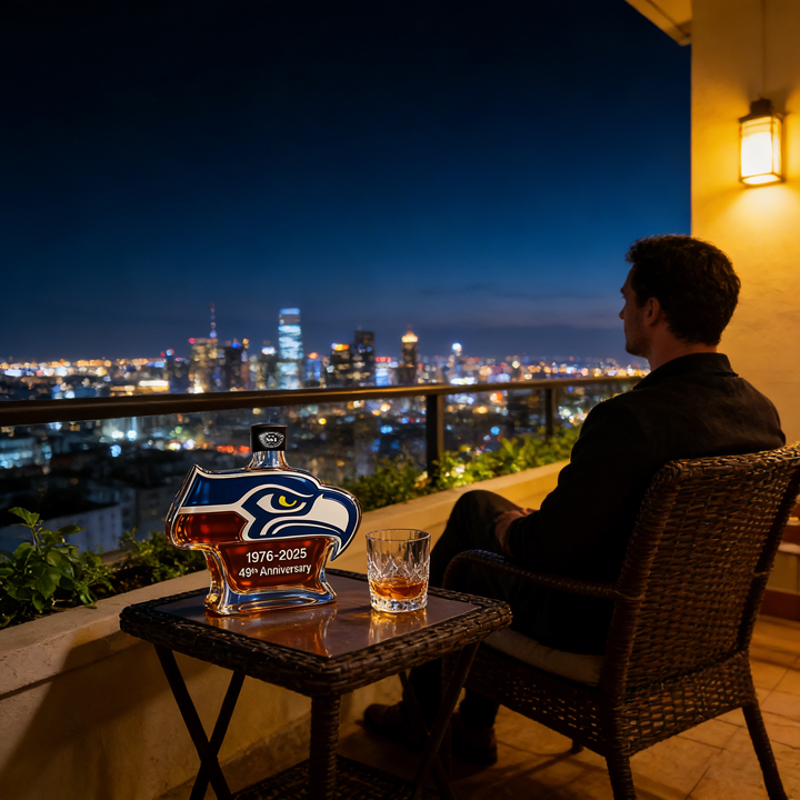 Seattle Seahawks 49th Anniversary Whiskey Bottle - The Ultimate Collectible for The Devoted Seahawks Fan