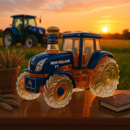 Classic New Holland T7 Series Tractor Whiskey Bottle-Storyflask