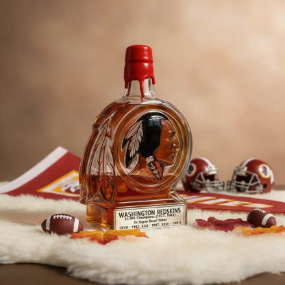 Washington Redskins Whiskey Bottle - 2x NFL & 3x Super Bowl Champions Commemorative Collectible
