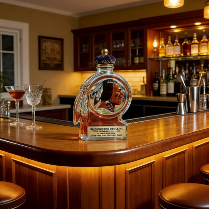 Washington Redskins Whiskey Bottle - 2x NFL & 3x Super Bowl Champions Commemorative Collectible