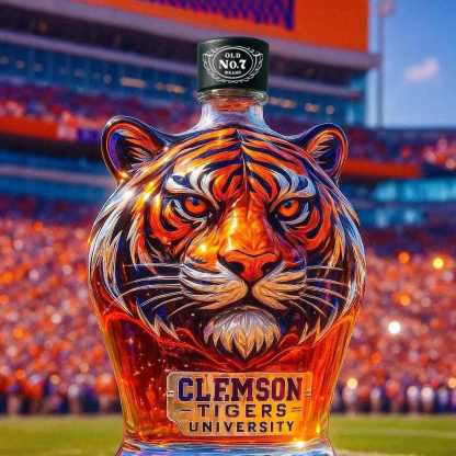 Clemson Tigers Whiskey Bottle-Storyflask