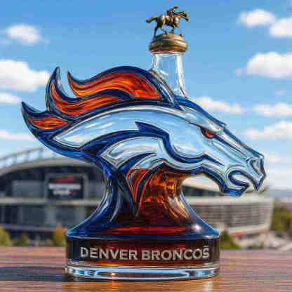 Denver Broncos whiskey bottle-Storyflask