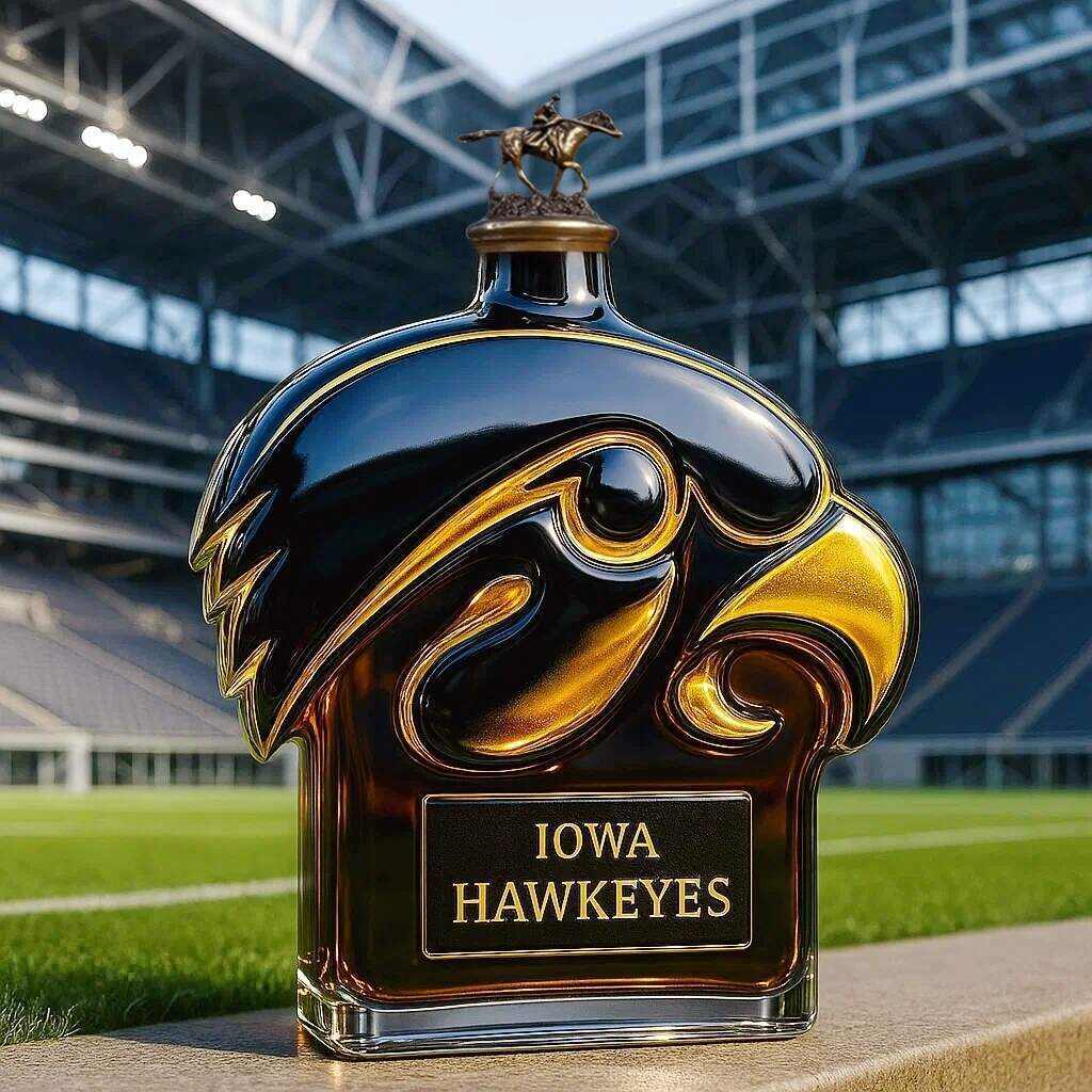 Iowa Hawkeyes Whiskey Bottle-Storyflask