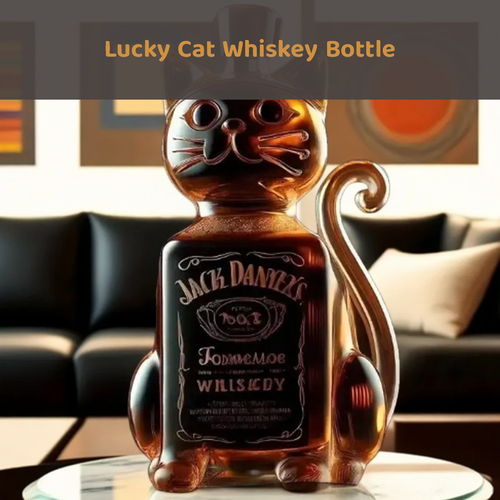 Lucky Cat Whiskey Bottle-Storyflask