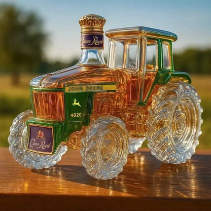 4020 Tractor🚜 Glass Whiskey Bottle-Storyflask