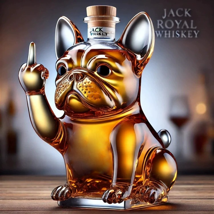 🍻Bulldog Whiskey Bottle-Storyflask