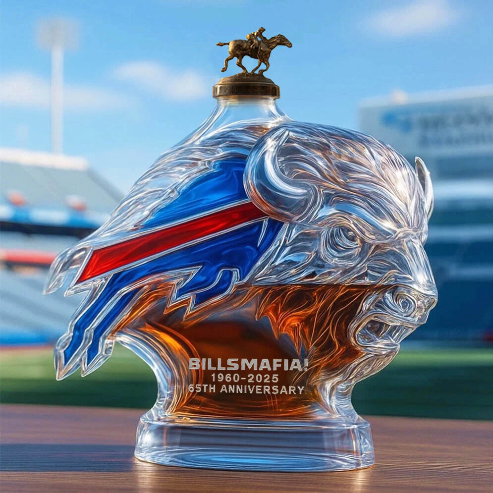 Buffalo Bills 65th Anniversary Whiskey Bottle-Storyflask