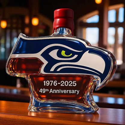 Seattle Seahawks 49th Anniversary Whiskey Bottle - The Ultimate Collectible for The Devoted Seahawks Fan
